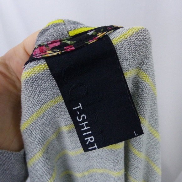 Anthropologie  Large Dolan Scrunch Top Yellow Gray - Picture 8 of 8